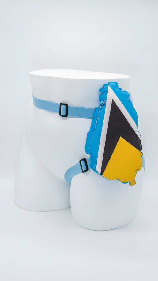 St Lucia Flag Thigh Bag & Wristlet