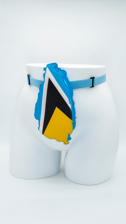 St Lucia Flag Thigh Bag & Wristlet