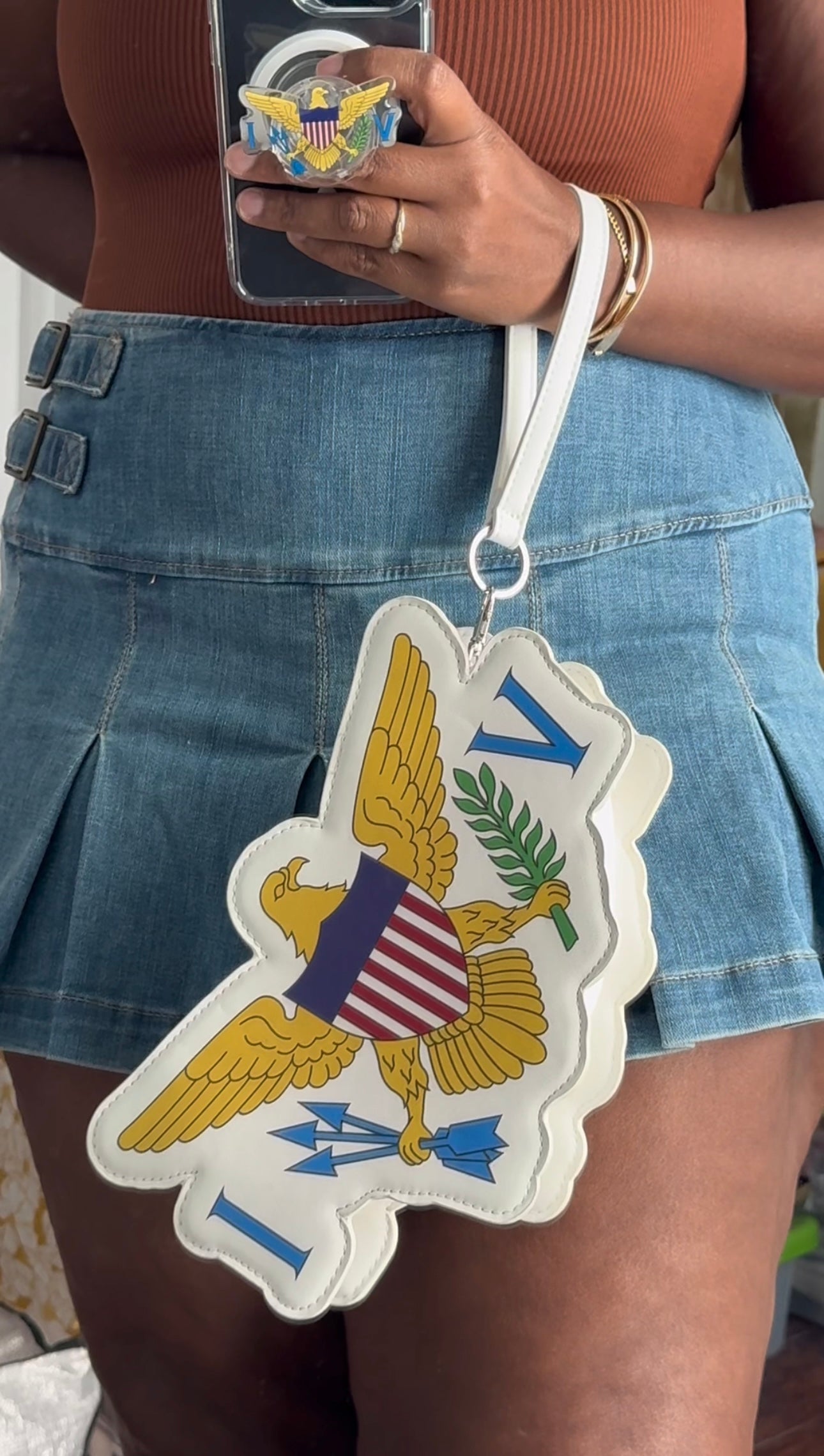 Virgin Islands Flag Thigh Bag & Wristlet