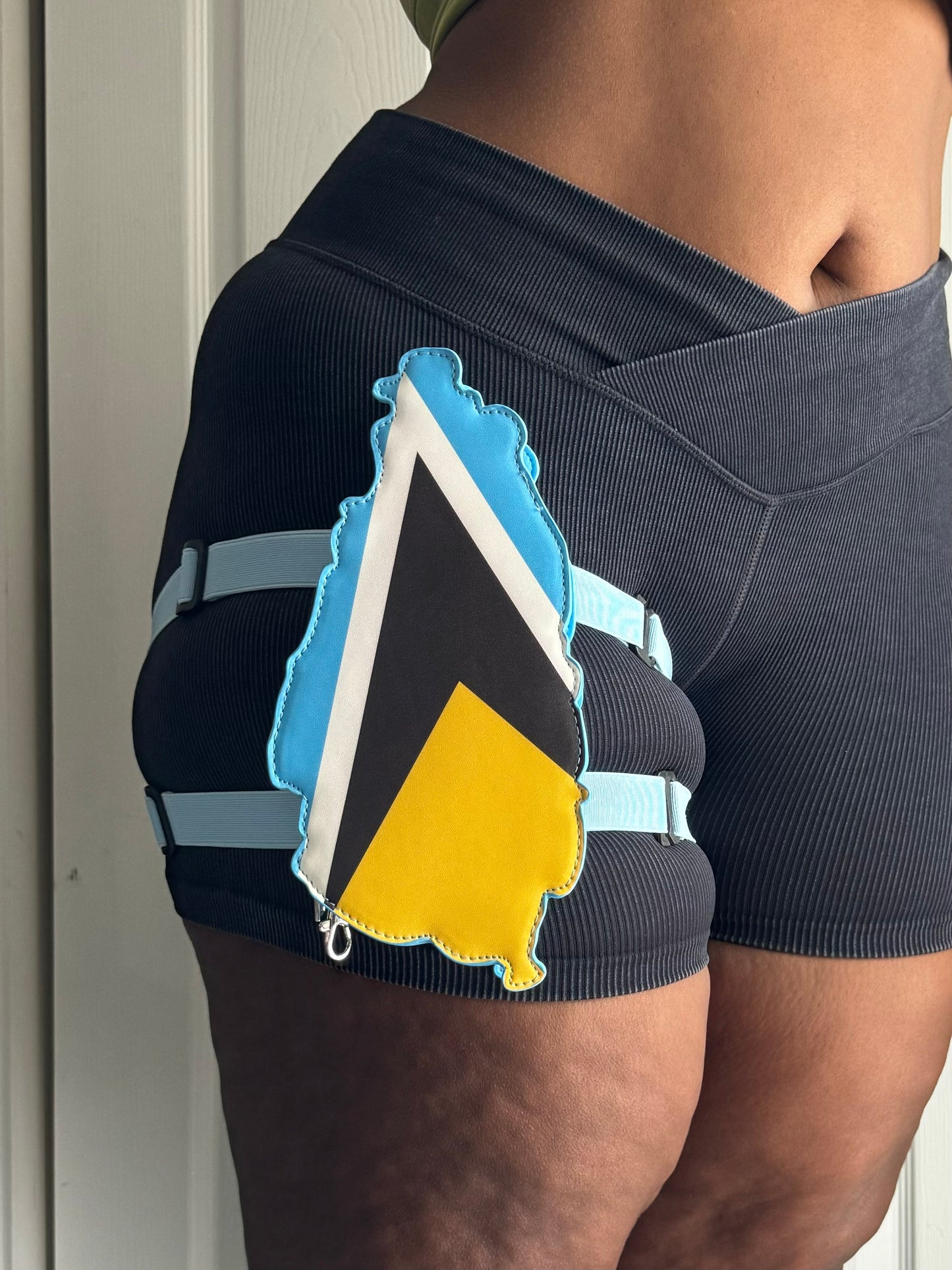 St Lucia Flag Thigh Bag & Wristlet