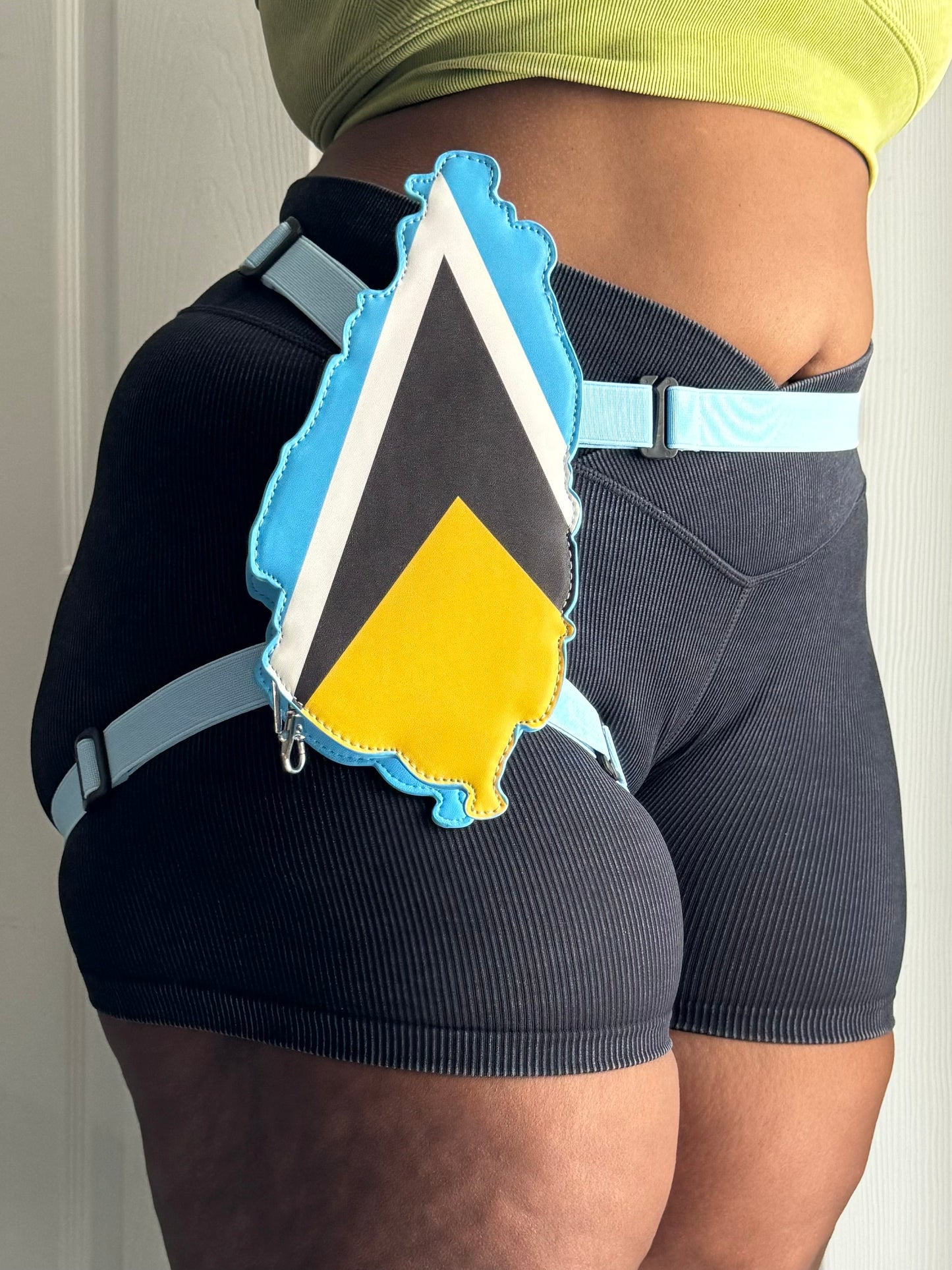 St Lucia Flag Thigh Bag & Wristlet