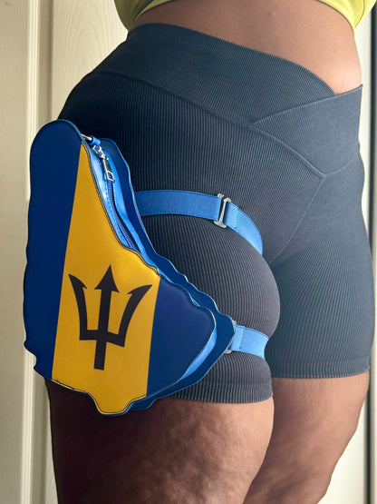 Barbados Flag Thigh Bag & Wristlet